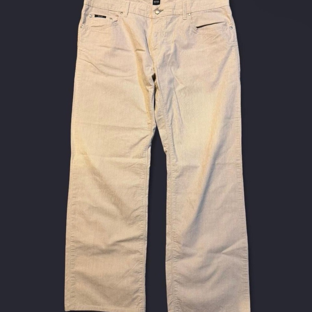 (SOLD) Hugo Boss Men's Beige Corduroy Trousers